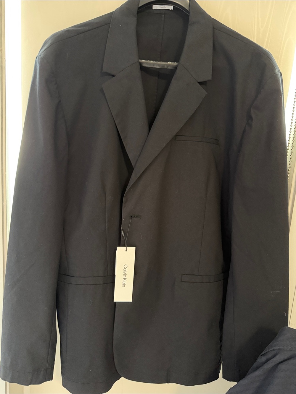 Calvin Klein Men's Black Single-Breasted Blazer